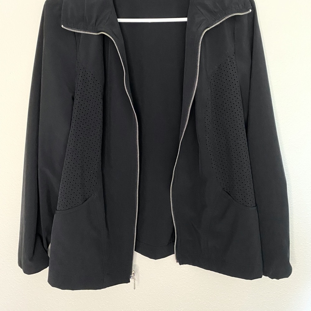 Chicos Casual Black Zip Up Jacket